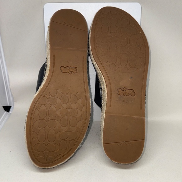 COACH Franca Black Leather Espadrille - Women’s Size 8.5 B With Box MSRP: $178 - Picture 6 of 8